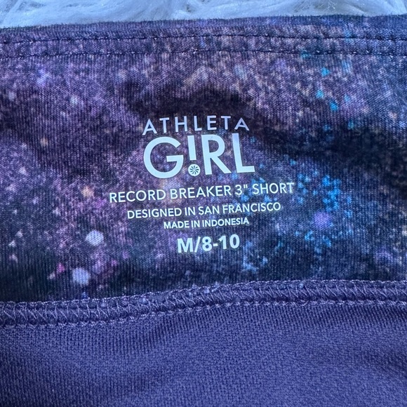Athleta Girl Record Breaker 3” Short / Athletic - Cosmic / Galaxy Purple Medium - Picture 4 of 5